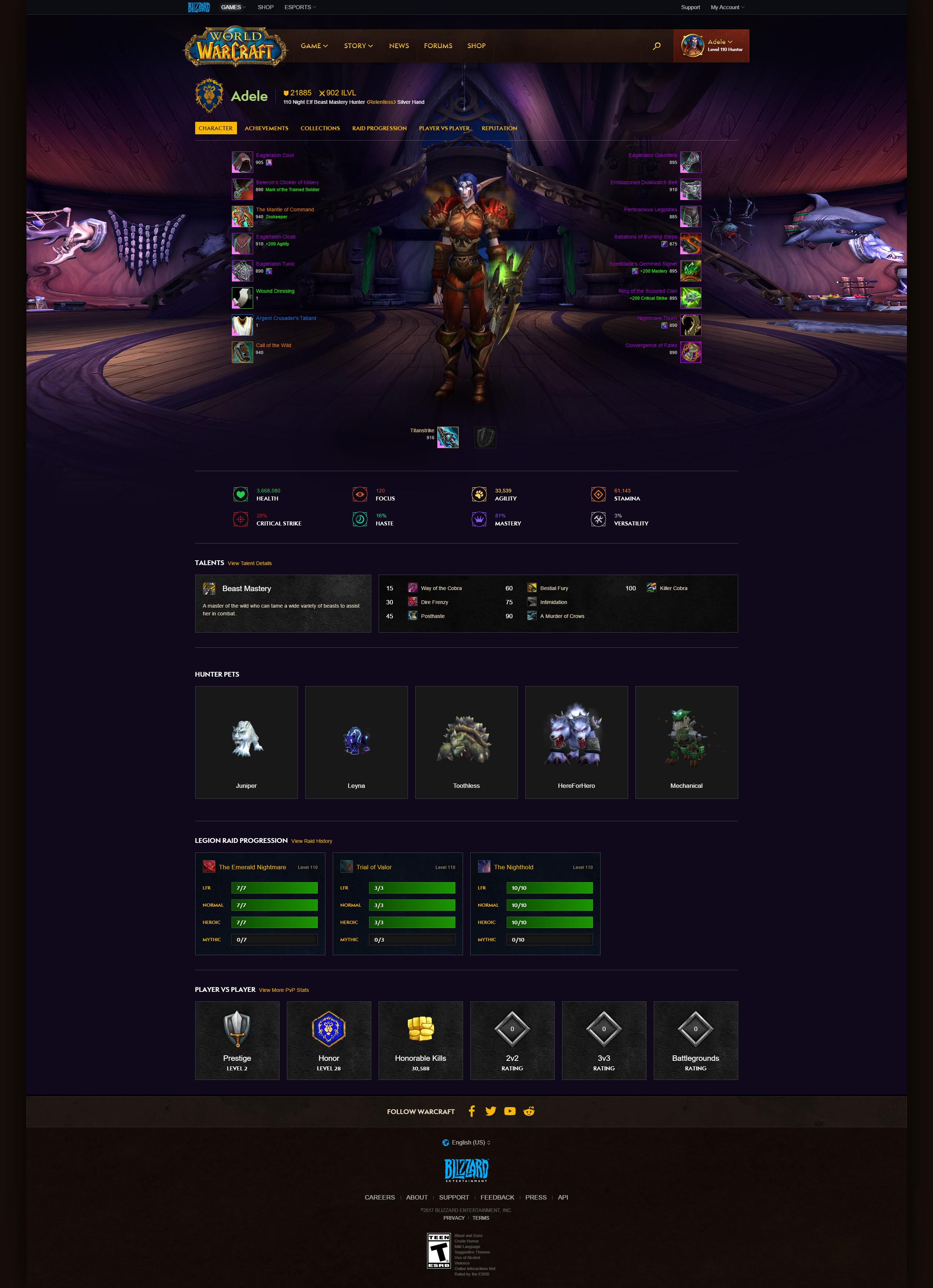 Armory page not updating